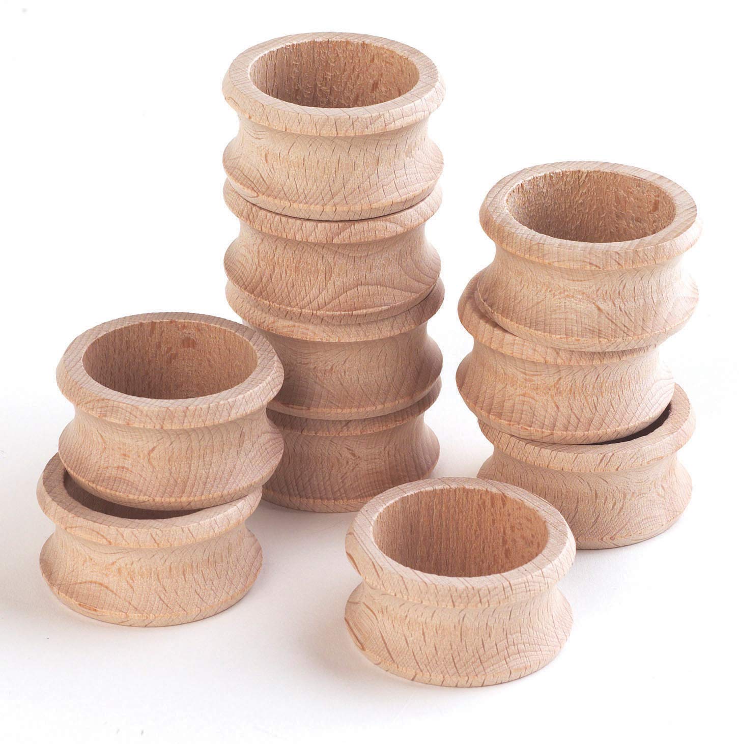 TickiT 73905 Wooden Napkin Rings Pack of 10,4.7cm