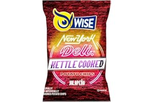 Wise Snacks NY Deli Kettle Potato Chips, Jalapeno, 0.75 Ounce (40 Count), Gluten Free