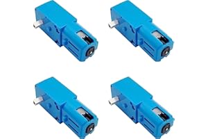 SazkJere 4PCS Single Axis Blue TT Motor DC Gearbox Motor 1:90 Metal Gears DC 3V-6V 110RPM for DIY Smart Car Robot
