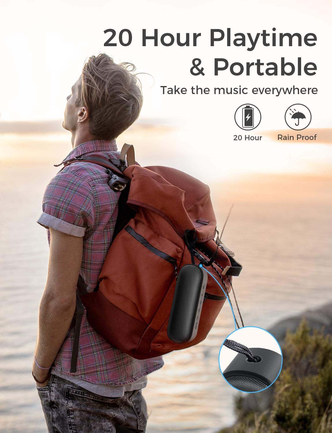 Portable Bluetooth Speaker, LENRUE IPX7 
