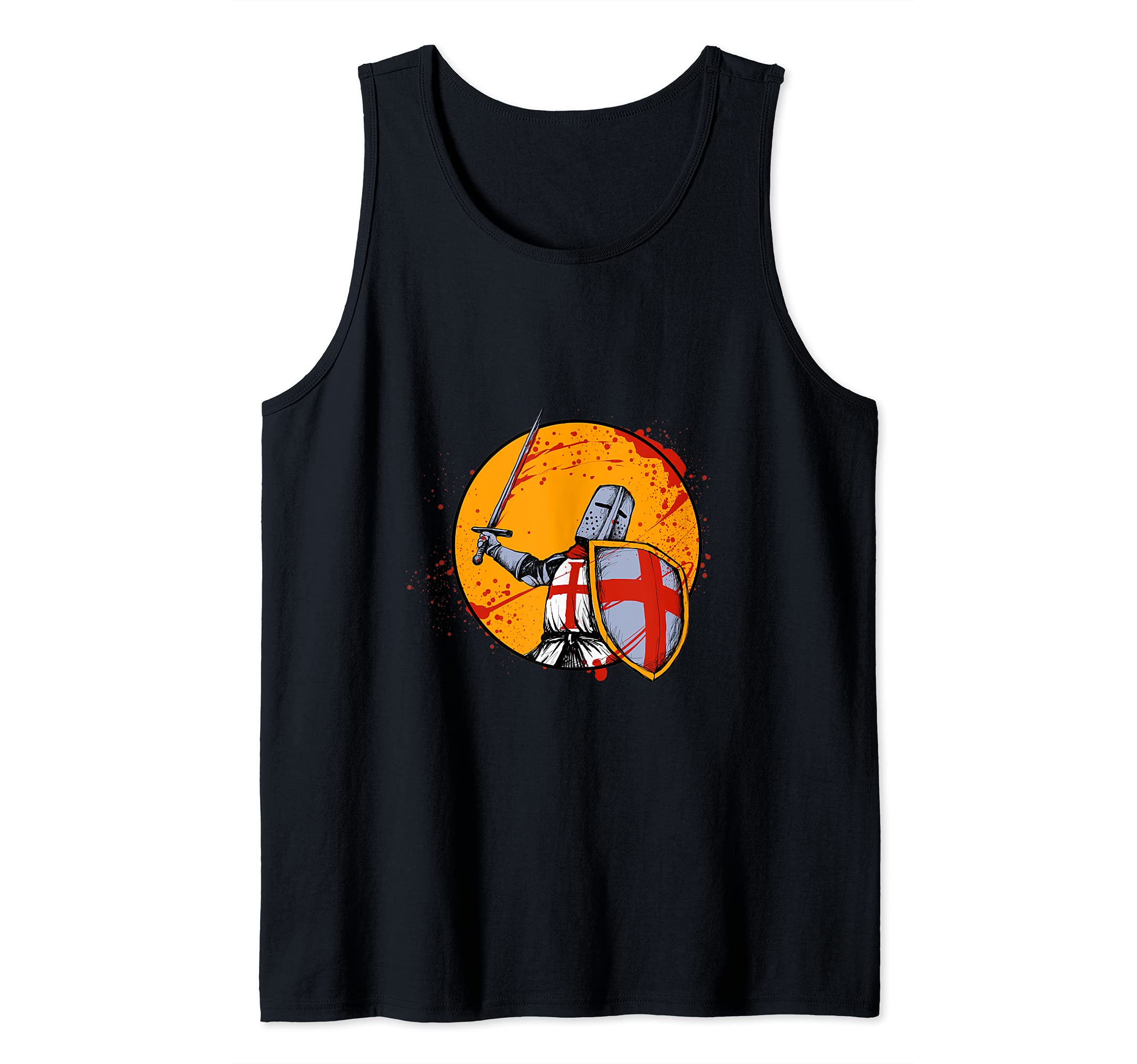 Knight Templar Warrior Sword Tank Top