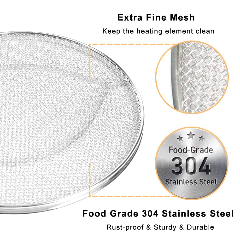 BYKITCHEN Stainless Steel Spatter Shield for Ninja Fg551 Foodi Smart XL Grill, Ninja XL Grill Accessories, Air Fryer Replacement Parts for Ninja 6 in 1 Smart Xl Indoor Grill