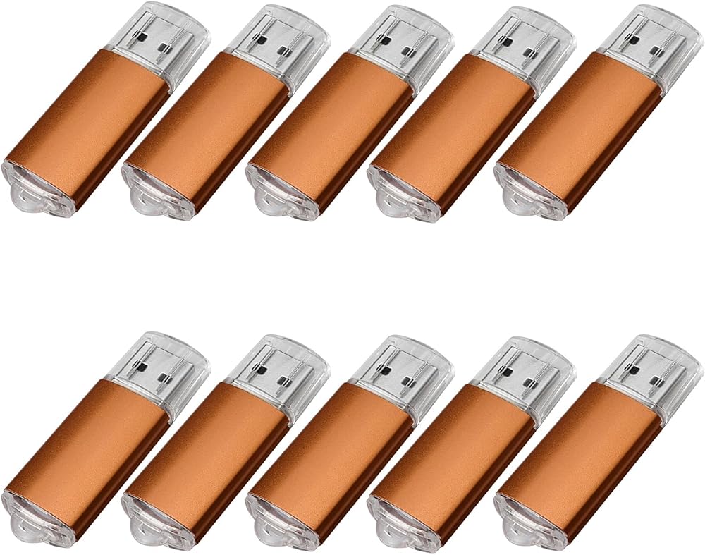 Fenglangrong 10 Pack 4GB USB 2.0 Flash Drives Orange Thumb Memory Sticks Bulk