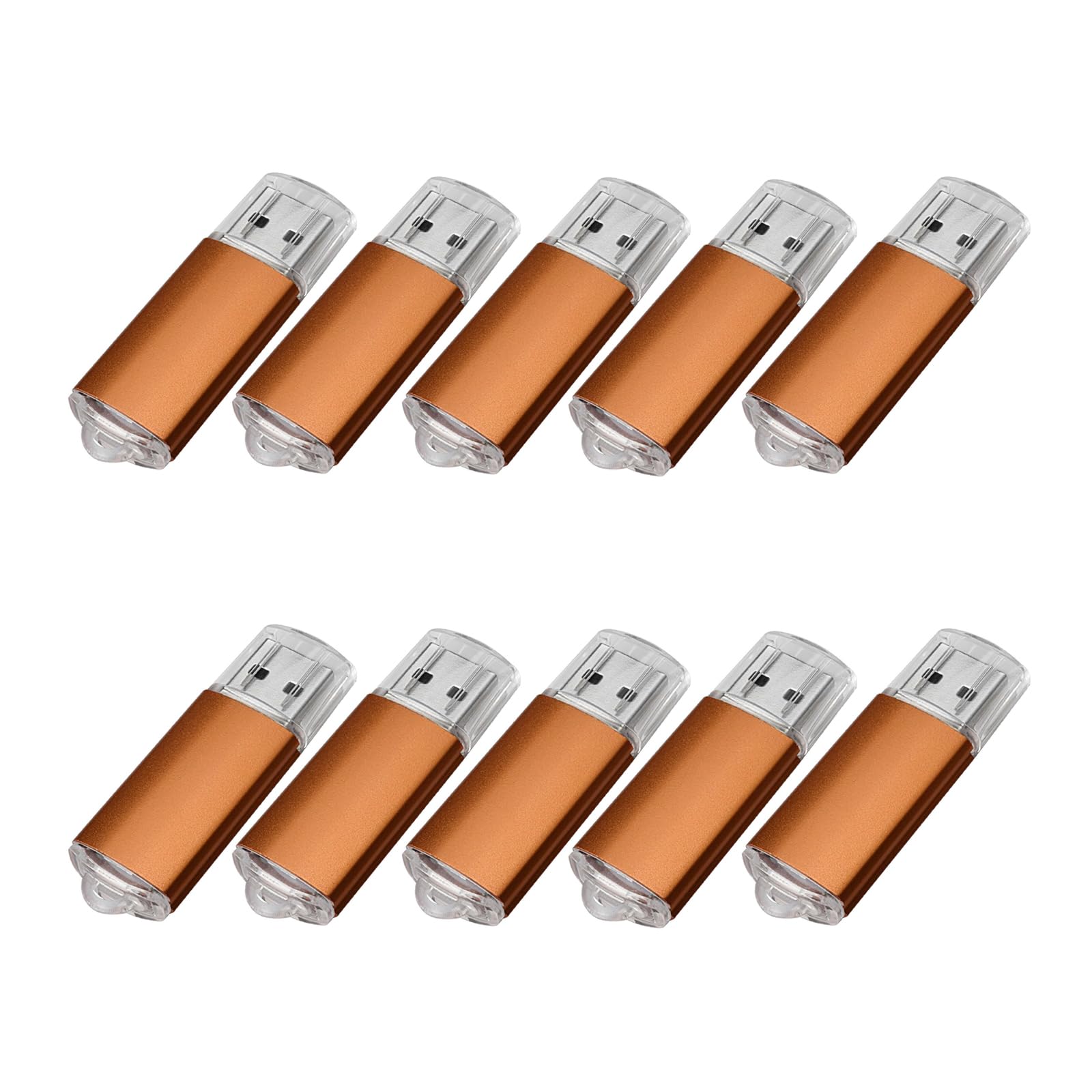 Fenglangrong 10 Pack Flash Drive 512MB USB Sticks, USB 2.0 Thumb Drives Bulk Flash Drive Pack 512MB Pendrive USB Memory Stick Zip Drive USB Sticks 10 Pack Orange