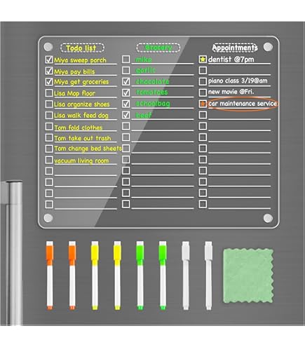 OWLCONIC Magnetic Reward Responsibility Chore Chart For Multiple Kids