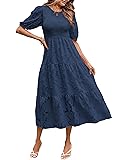 MEROKEETY Women's 2025 Boho Short Sleeve Crewneck