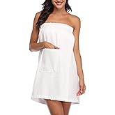 sunshinemall Women's Lightweight Bath Shower Wrap Waffle Spa Robes Bathrobe Quick Dry Cover Up with Adjustable Closure
