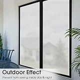 Lifetree Frosted Window Film 44.5x200cm Self-Adhesive Privacy Film White view 8