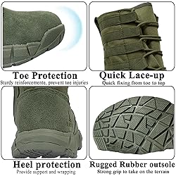 LAHORS Lightweight Military Tactical Combat Boots