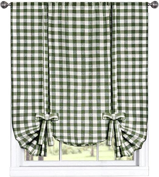 Get Gingham Kitchen Curtains Window Treatments Pictures