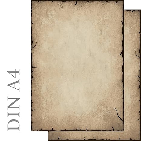 Briefpapier 100 Blatt Motivpapier Antik altes Papier Vintage beidseitig bedruckt DIN A4 90 g/m² 51203