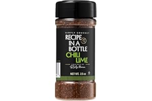 RECIPE IN A BOTTLE Simply Gourmet Chef-Crafted Premium Spice Blends & Seasonings - Chili Lime Seasoning - All Purpose Spices - 2.5 oz