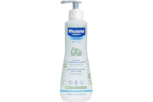 Mustela Baby Cleansing Water - No-Rinse Micellar Water - with Natural Avocado & Aloe Vera - for Baby's Face, Body & Diaper - 1 or 2-Pack - Various Sizes