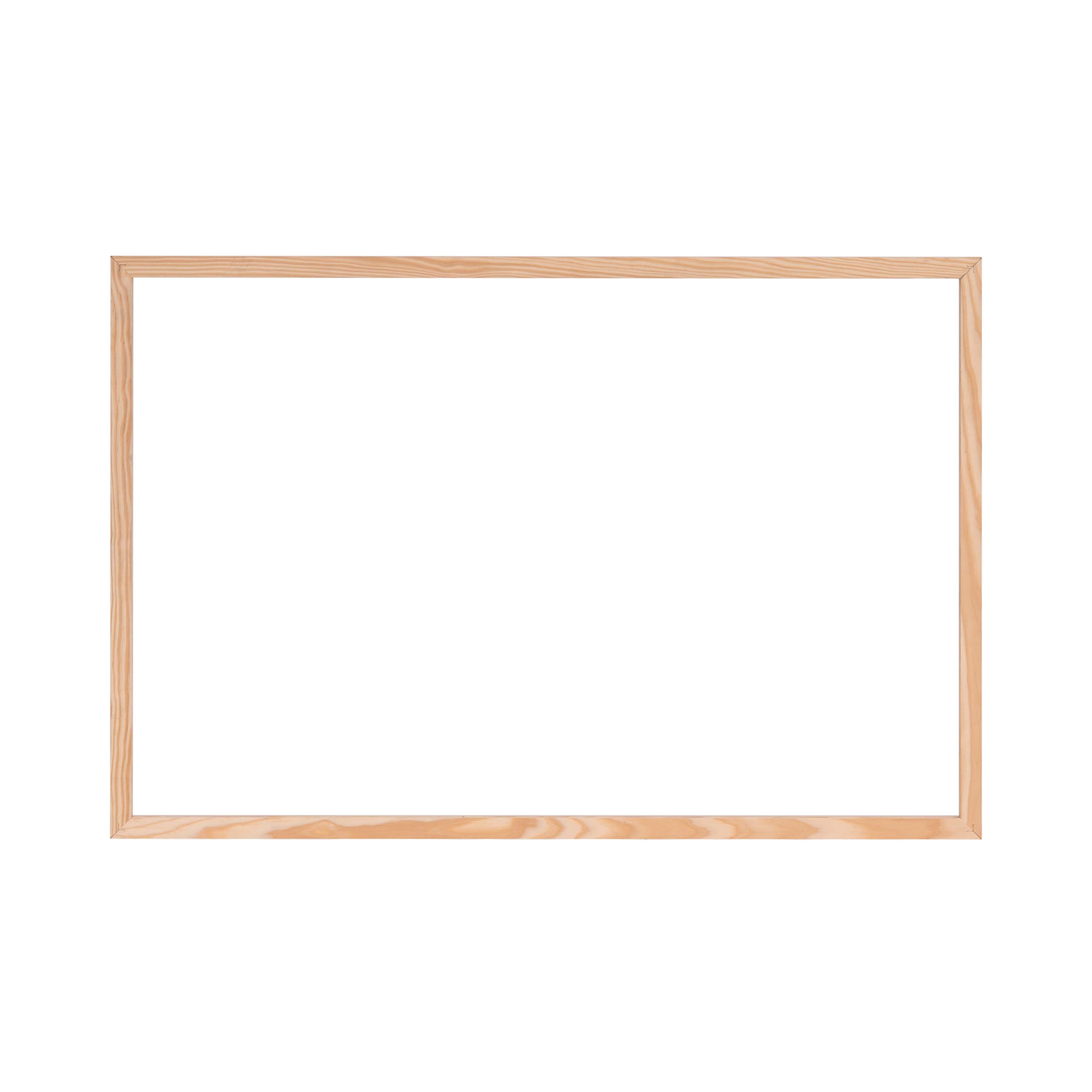 Bi-Office Protector Desktop Glass Board with Clamps, Natural 22 mm Wood Frame, 90 x 60 cm