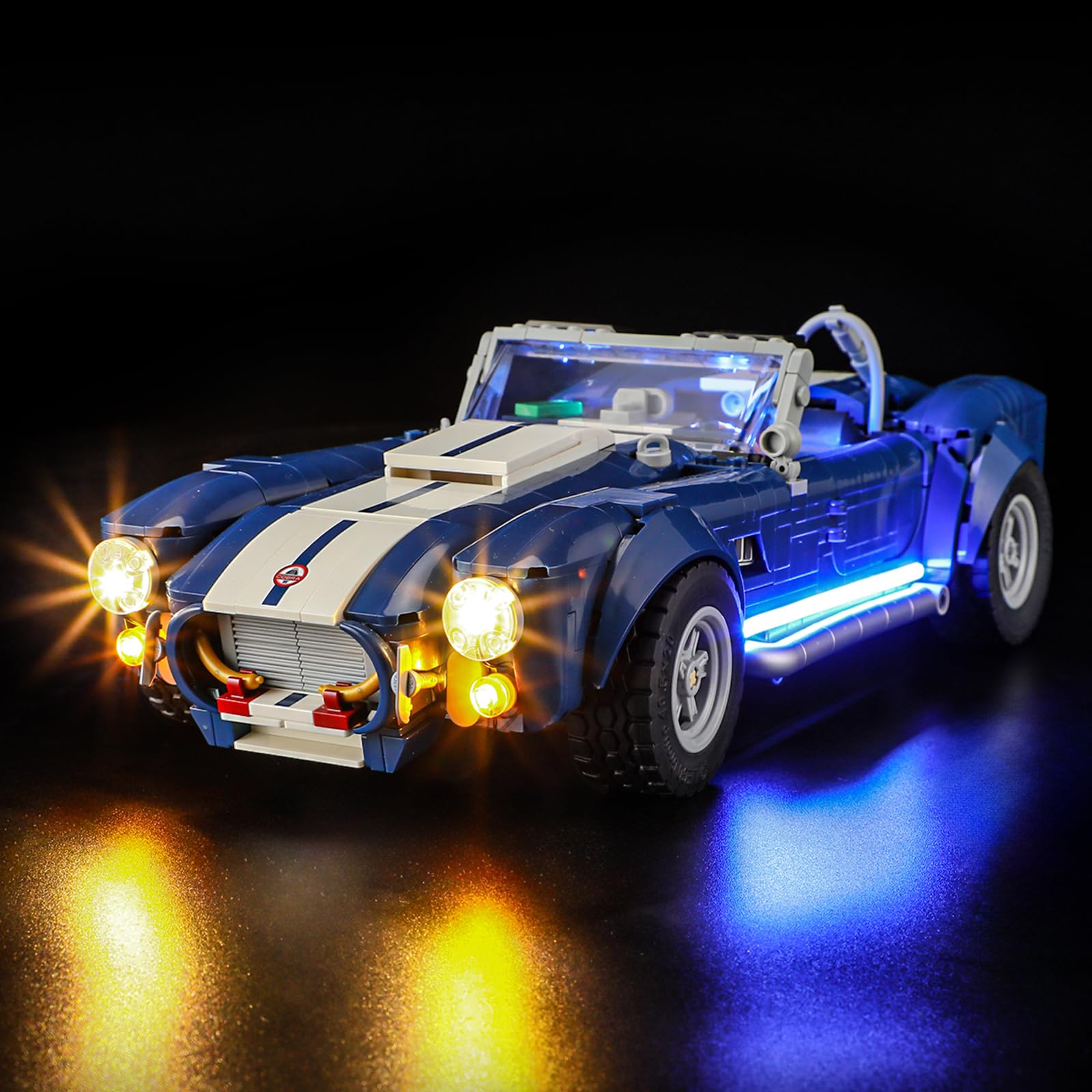 GEAMENT LED Light Kit Compatible with LEGO Shelby Cobra 427 S/C Building Blocks Model - Lighting set for Icons 10357 (Model Set Not Included)