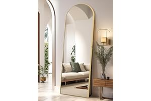 Anpark Gold Arched Mirror Full Length with Stand 21" x 64" Large Full Body Dressing Mirror for Wall Standing Floor Mirror for Bedroom Wall Mounted Mirror for Living Room Home Decor