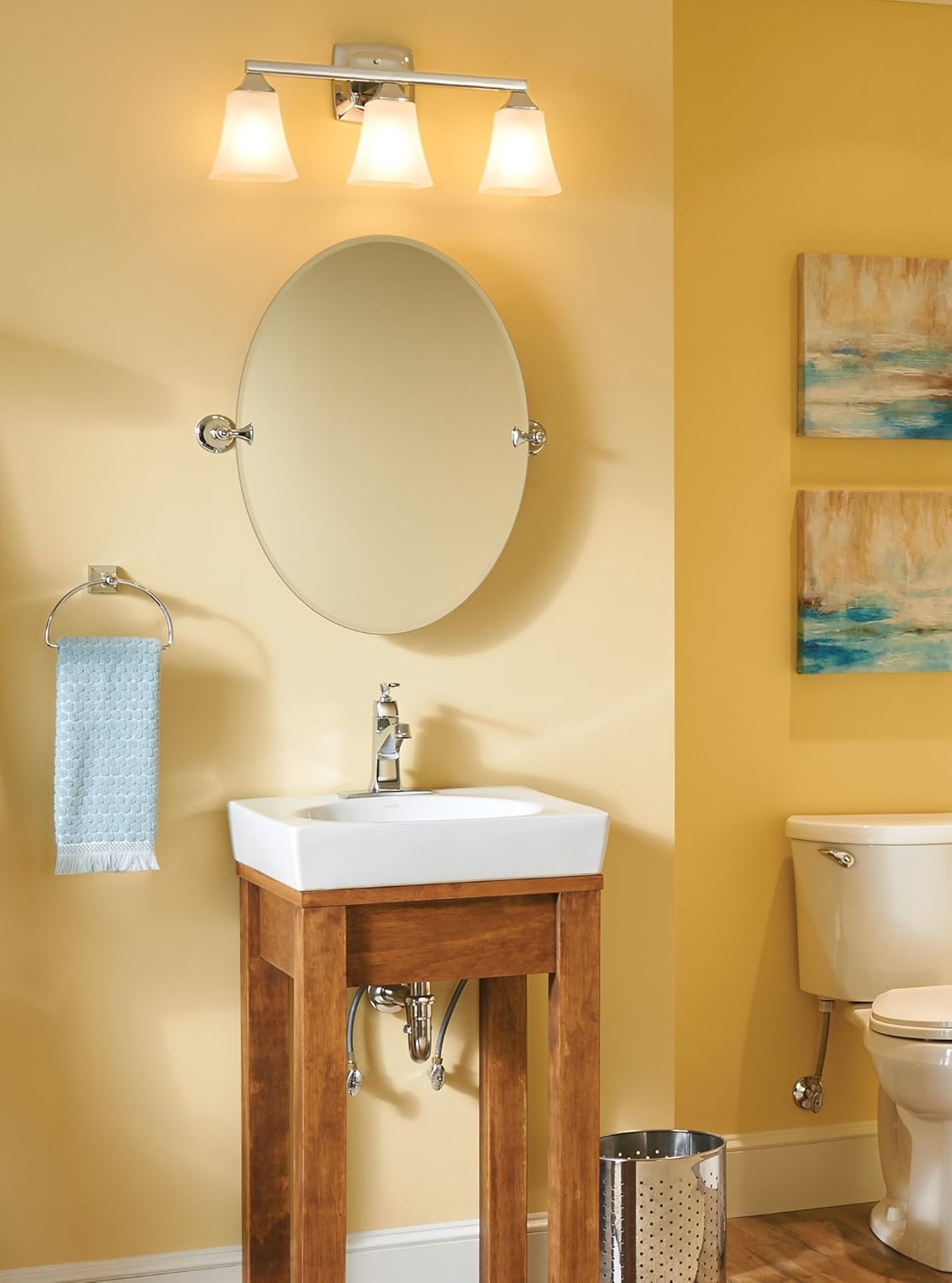 Moen DN8386BN Retreat Collection Bathroom Hand Towel Ring with Hardware, Brushed Nickel - Hand Towel Ring For Bathroom - 