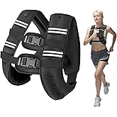 Weighted Vest for Men Women, 8lbs/12lbs/16lbs/20lbs Weight Vest with Reflective Stripes for Workout, Strength Training, Running, Fitness, Muscle Building, Weight Loss