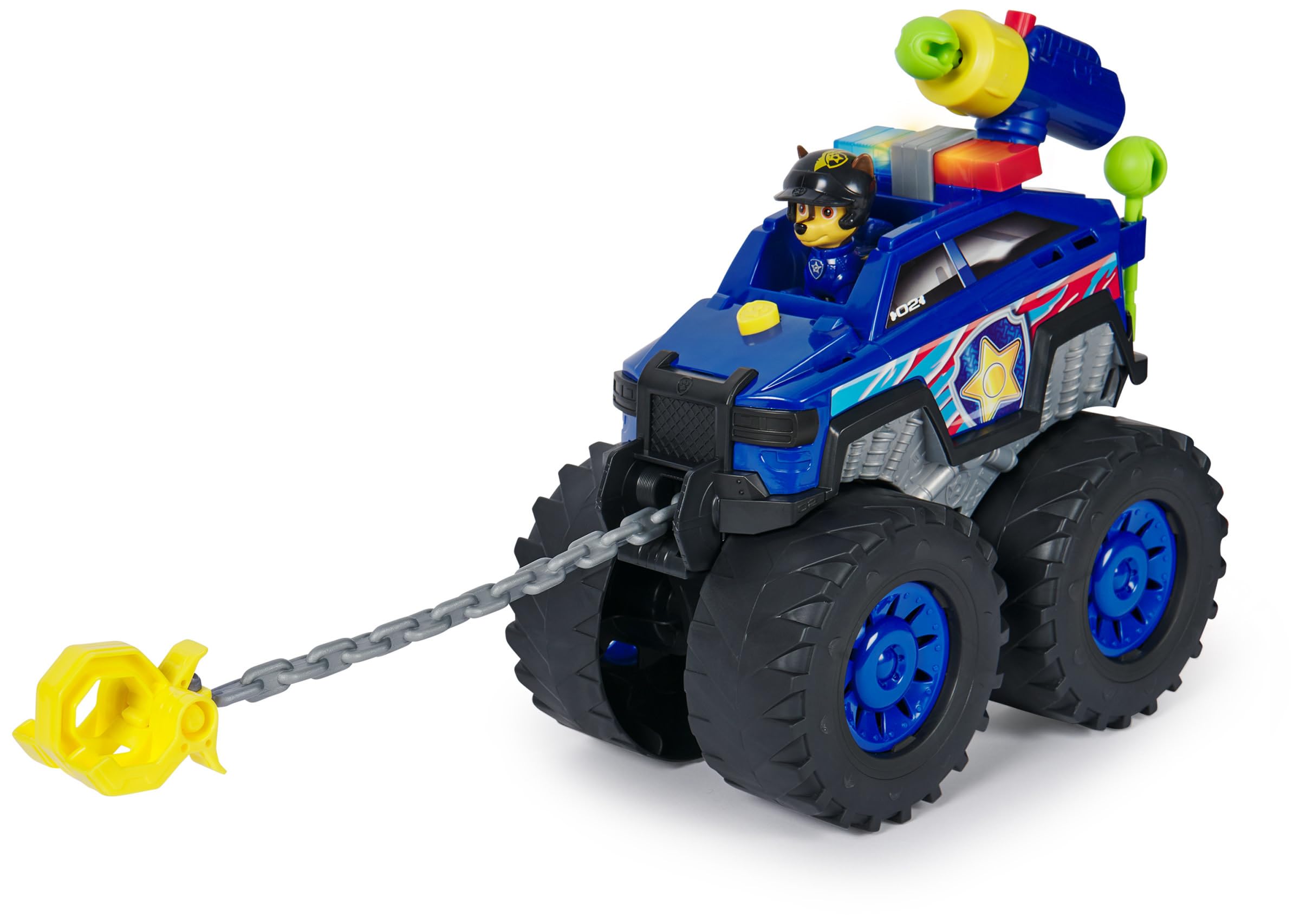 Paw Patrol: Rescue Wheels Chase’s Power Haulin’ Cruiser, Toy Truck with Launcher, Motorized Winch, Lights & Sounds, Kids Toys for Boys & Girls Ages 3+