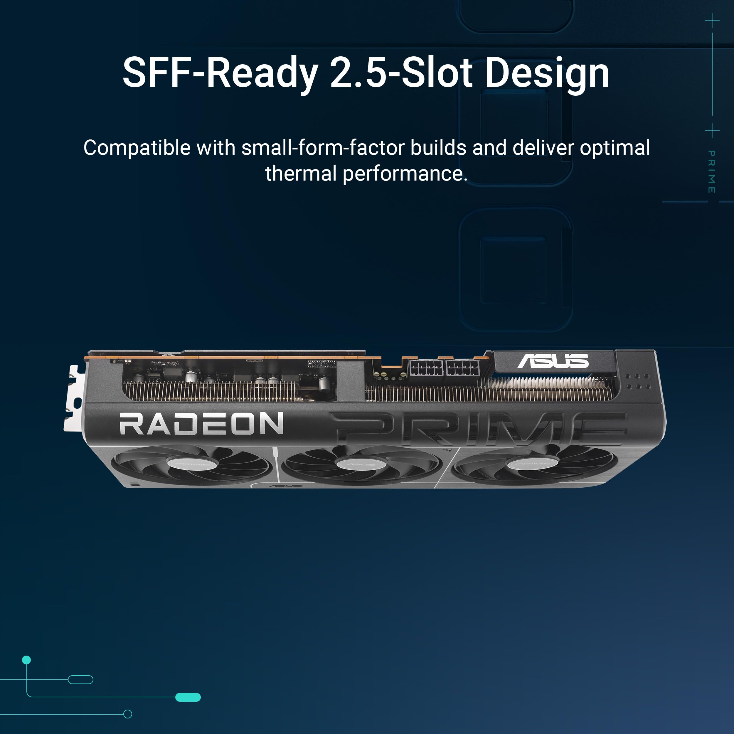 ASUS Prime Radeon RX 9070 OC Edition, AMD, 16GB - GDDR6 Gaming Grafikkarte (Radeon RX9070, PCIe 5.0, 1x HDMI 2.1b, 3X DisplayPort 2.1a, 2.5-Slot-Design) 2