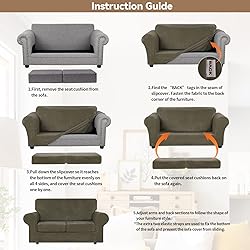 WEERRW Velvet Couch Covers for 2 Cushion Couch Sofa