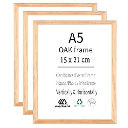 Weikani 6x8 OAK Picture Frame, 3 Pack-15.2x20.3cm