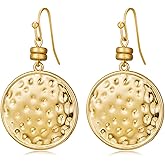 LILIE&WHITE Burnt Gold Boho Earrings For Women Antique Silver Disc Dangle Earrings Vintage Snake Dangle Earrings Fashion Jewelry