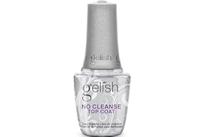 Gelish No-Cleanse Top Coat – 15ml No Wipe High-Gloss Finish, Durability, Long-Lasting, Easy Application, UV/LED Compatible, Professional Gel Nail Polish Sealer
