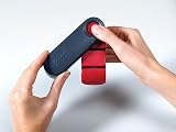 Joseph Joseph Rota Folding Knife Sharpener Red, Non Slip, Coarse and Fine Wheels view 2