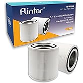 Flintar TT-AP005 Replacement Filter, Compatible with TaoTronics TT-AP005 Air Purifier, H13 Grade Filtration and Activated Carbon Filter Set, 2-Pack