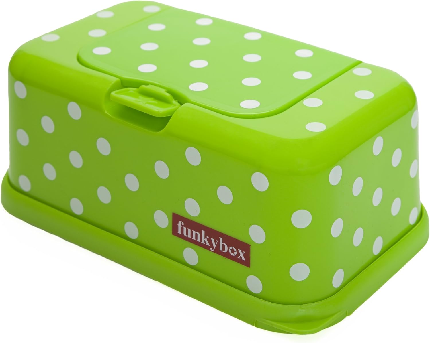 Funkybox - Cajita para toallitas húmedas - Verde con lunares blancos: Amazon.es: Bebé