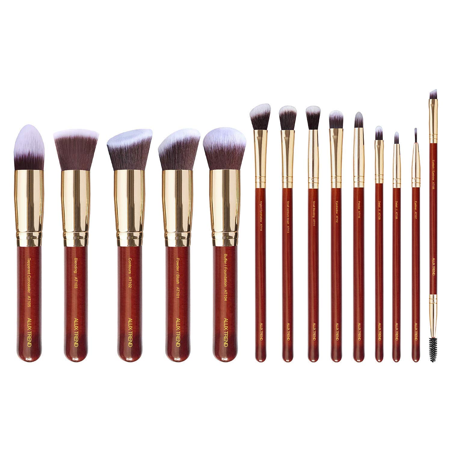 ALUX TREND 14 Pcs Premium Quality Makeup Brush Set, Premium Powder Brush Foundation Brush Blending Concealers blush Eye Shadows eyeliner Make up Brush Kit Premium soft synthetic bristles