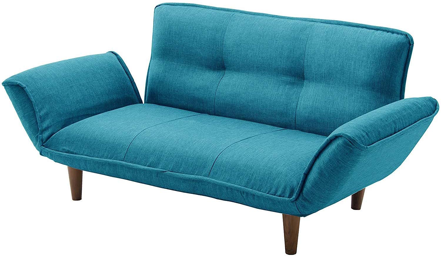 セルタン(Cellutane) 日本製 カウチソファー 和楽の極 2人掛け ポケットコイル タスクブルー 背部肘部14段階リクライニング 高反発 A01p-14段-585BL商品画像