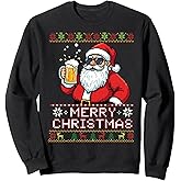 Santa Ugly Christmas Sweater: Hilarious Drunk Claus Beer Sweatshirt