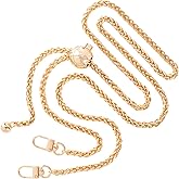 Alpinleux Gold Crossbody Chain Strap, Adjustable Bag Strap Chain Replacement, Extra Long (48", 1 Pcs)