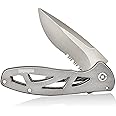 Voltstorm Steinbrucke Folding Knife EDC Pocket Knife - 3.1" German 9Cr18Mov Stainless Steel Blade with Reversible Clip, 3.3Oz Lightweight Titanium Coated 60-61 HRC for Everyday Carry Daily Use