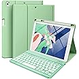 Hamile for iPad 9th/8th/7th Generation Case with Keyboard - Keyboard Case for iPad 10.2 Inch, 7 Colors Backlit Detachable Folio Cover with Pencil Holder for iPad Pro 10.5-inch/iPad Air 3rd Gen (Green)