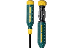 MEGAPRO® 15-in-1 Original Multi-bit Screwdriver | Home DIY & Repair | Construction | Tradeswork | 14 Industrial-grade bit tips | 1/4" Hex Drive in shaft (Home & Garden)