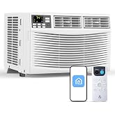 8000 BTU Window Air Conditioner with WiFi, 3 in-1 Energy Saving Window AC Unit with Remote &amp; App Control &amp; Timer Function &amp; Easy Install Kit, Cools 350 Sq.Ft. for Bedroom, Living Room, White