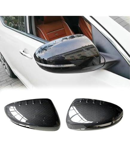 Gloss Black Door Side Mirror Cover Guard Cap OX Horn For 2011-2015 Kia Optima K5
