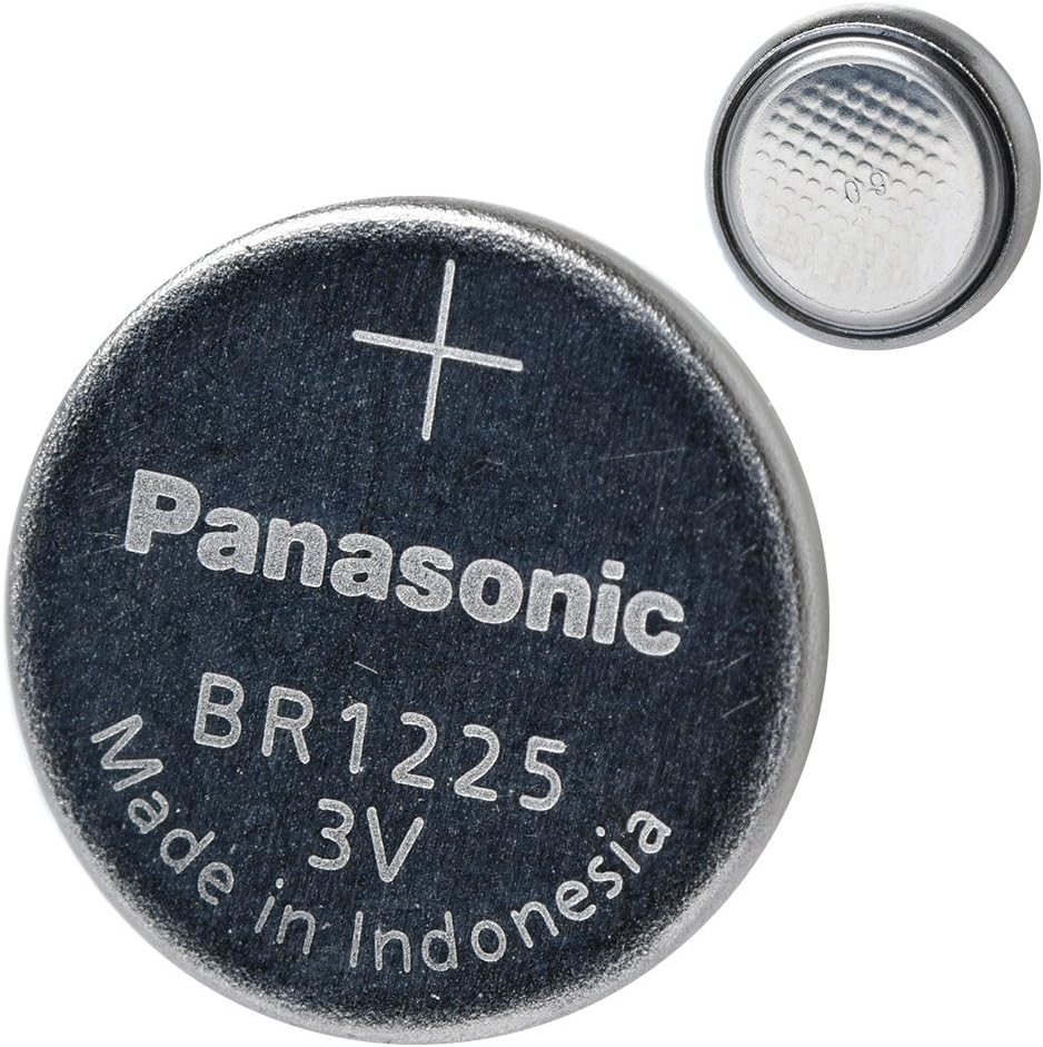 Panasonic BR1225 3V Lithium Battery 1PACK X (5PCS) =5 Single Use Batteries, silver