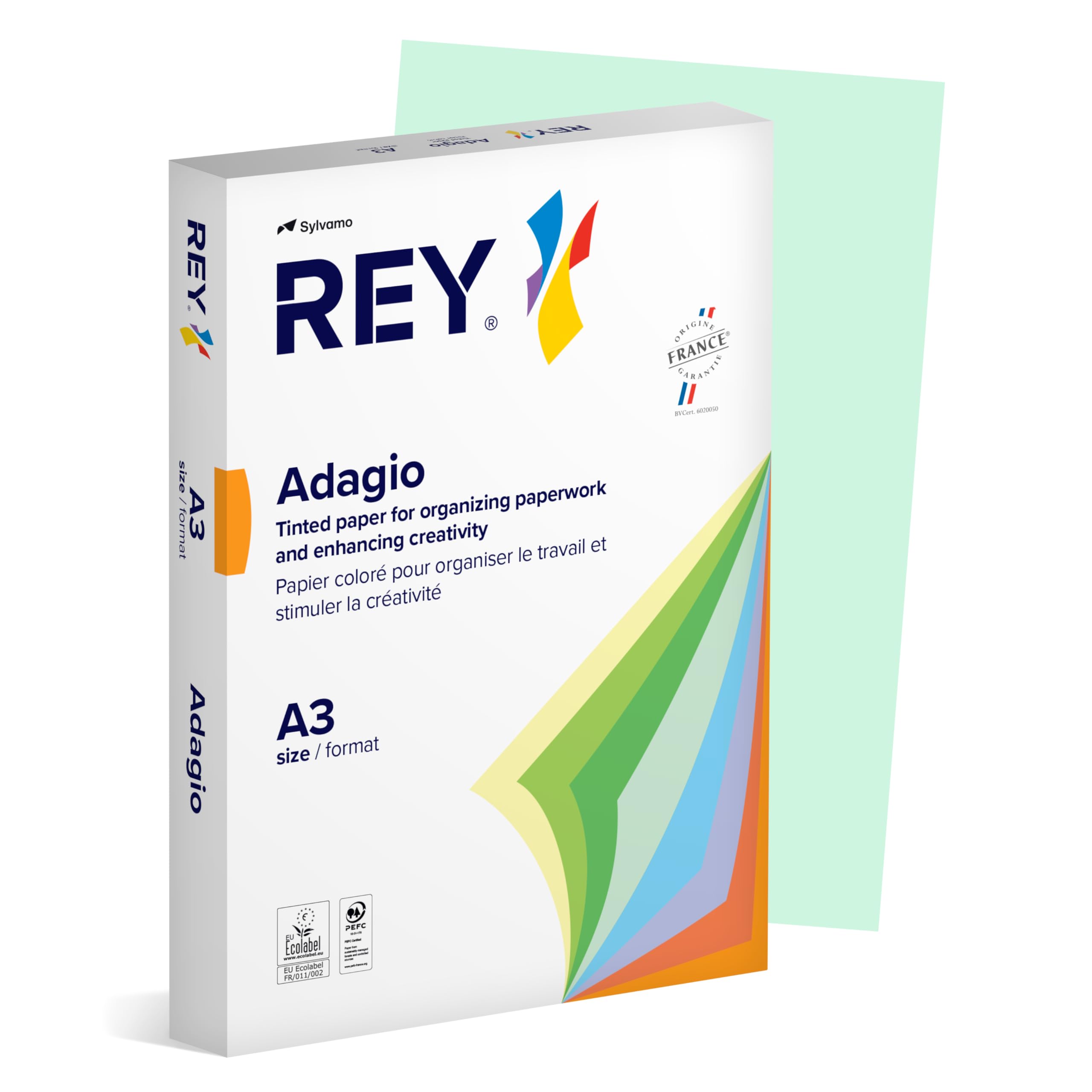 International Paper - Adagio Coloured Printing Paper (80 g, A3) for Laser/Inkjet Printers and Photocopiers - 500 Sheets, Bright Green