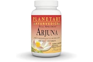 PLANETARY HERBALS Arjuna Full Spectrum Ayurvedic Nutritional Supplement, 550 Mg, 120 Count