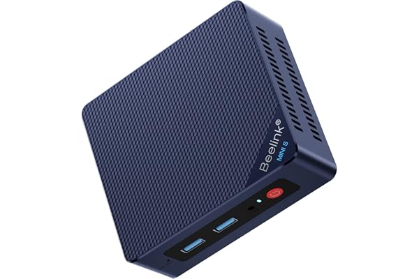 Beelink Mini PC, Mini S12 Intel N95 3.4GHz, 8GB DDR4 RAM 480GB SSD | Mini Computer, Desktop PC Dual HDMI 4K UHD/Gigabit Ethernet/Dual WiFi5/BT4.2/HTPC/W11 Home