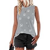 Womens Tank Tops Crewneck Loose Fit Basic Going Out Clothes Casual Summer Sleeveless Shirts for Women