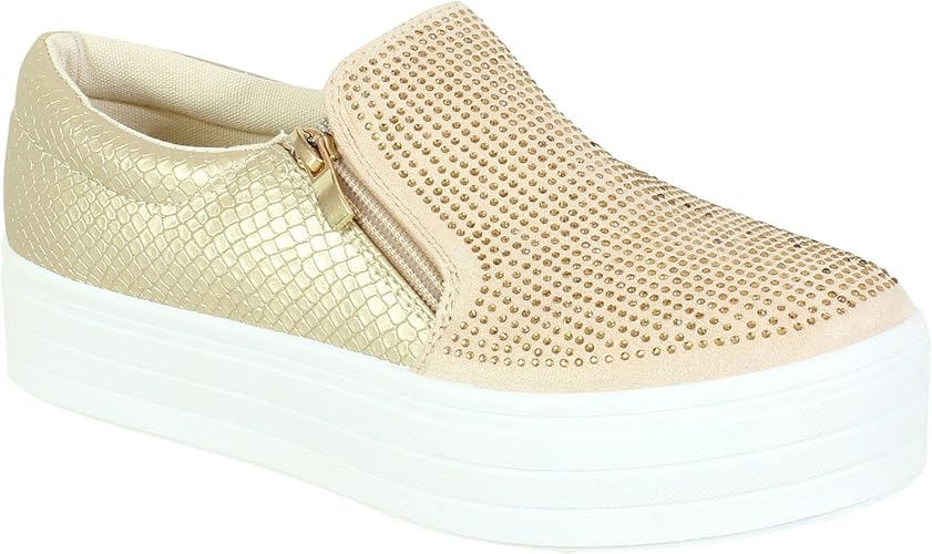 gold platform trainers uk