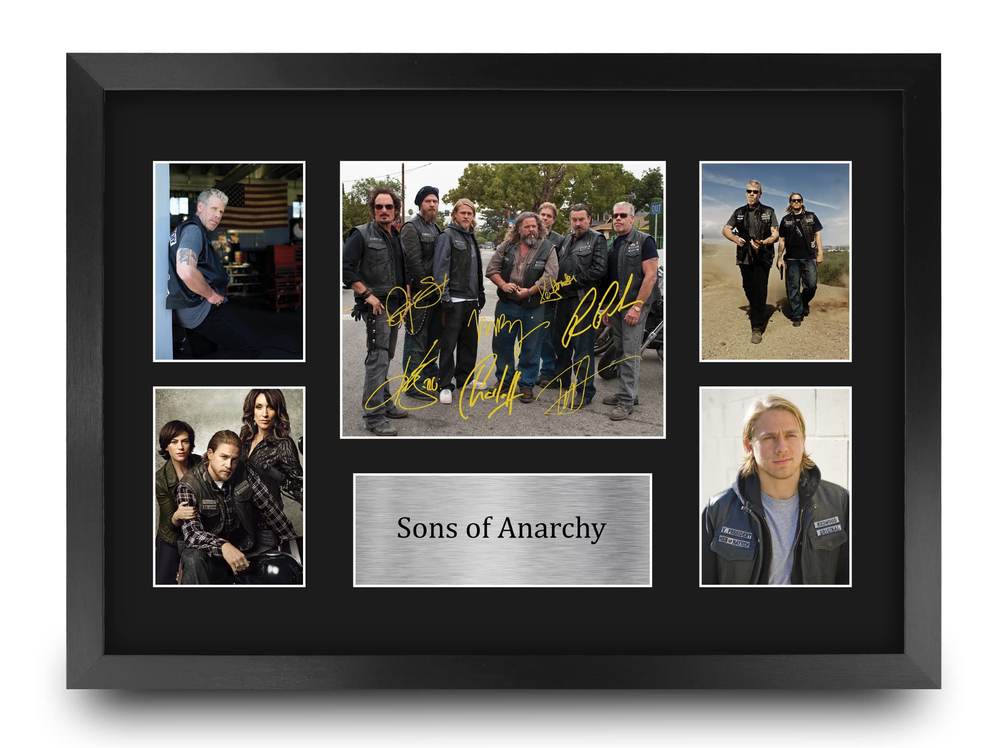 HWC Trading FR A3 Sons of Anarchy Gifts Printed Signed Autograph Picture Presentation Display for TV Show Fans - A3 Framed