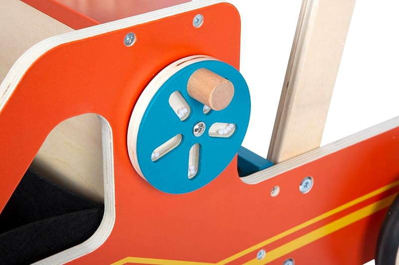 Carrello Primi passi in legno Vigili del Fuoco, per bambini a partire dai 12 mesi, 12540