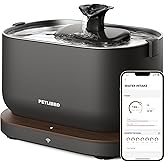 PETLIBRO Cat Water Fountain, App Monitoring Pet Fountains for Cats Indoor with Stainless Steel Tray, 2.5L/84oz Dockstream Automatic Water Dispenser for Drinking, 2.4G Wi-Fi Smart Bowl Inside