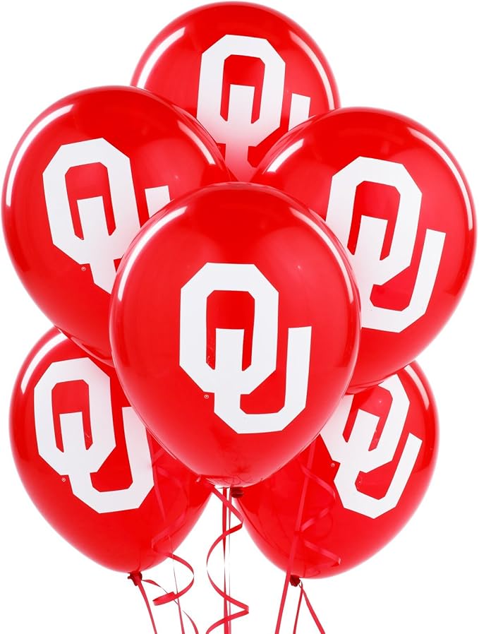 Oklahoma Sooners Latex Balloons Party Accessory